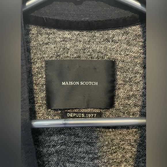 Madison Scotch Navy Multi colour open front Blazer size Small - Picture 3 of 6